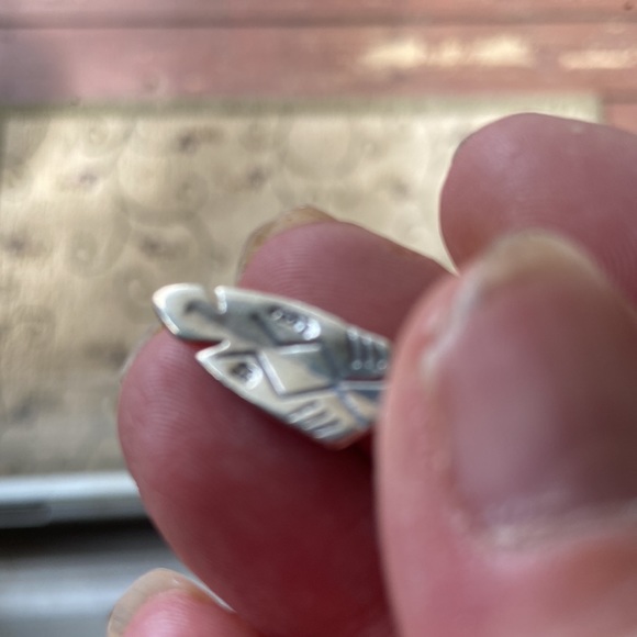 CHRISTMAS π€Ά SALE: BEAUTIFUL STERLING SILVER π GEM/FEATHER EARRINGS $15 Off - Picture 4 of 5